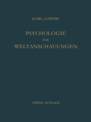 cover image of Psychologie der Weltanschauungen